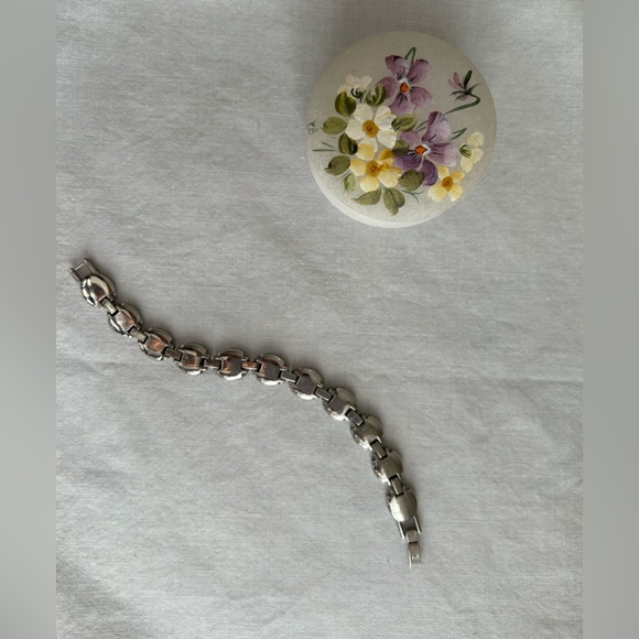 Blue Enamel and Silver Bracelet. - Picture 4 of 5